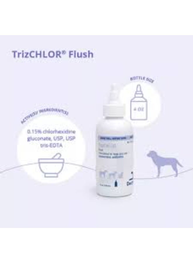 DECHRA Trizchlor Flush Ear & Skin Cleanser for Dogs & Cats 118 ml  Antimicrobial & Gentle Care From Varmacy - Image 2